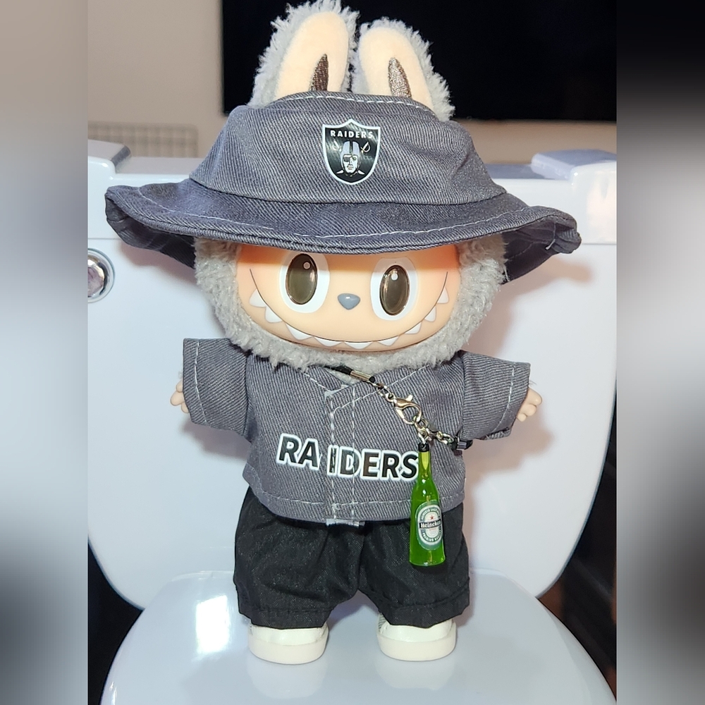Labubu Raiders Clothes With Drink
